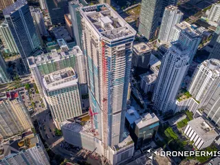 Drone view of completed tower